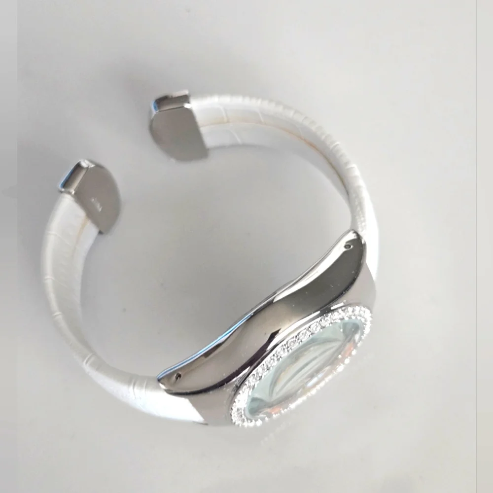 Sunflower Dragonfly Rhinestone Watch Silver NWOT